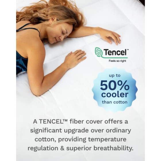 Viscosoft 4-Inch Foam Topper Queen - Made in USA - Serene Lux Dual Layer Mattress